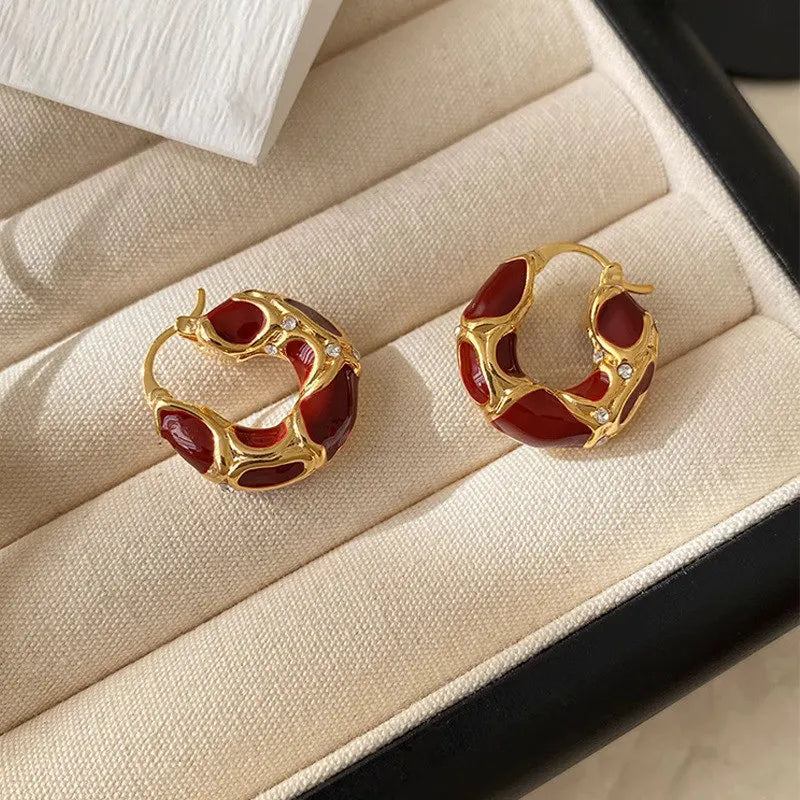 Leopard Print U-Shaped Ear Buckle Earrings Party and Daily Wear Fashion