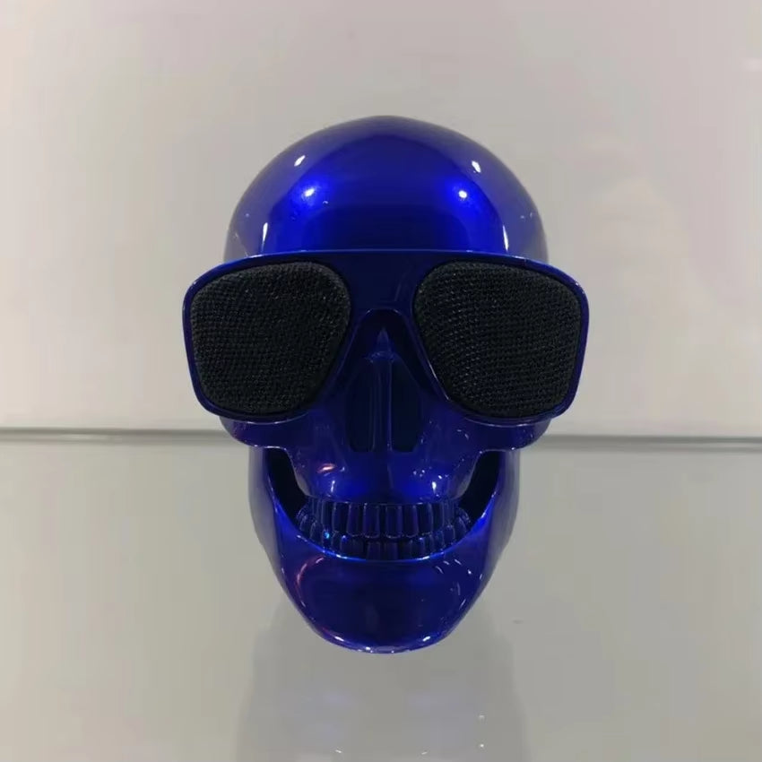 Portable Mini Bluetooth HD Stereo Skull Head Speaker