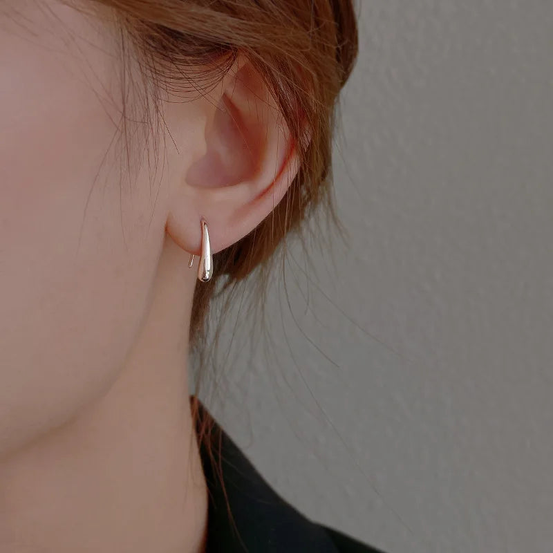 925 Sterling Silver Water Drop Shape Earrings