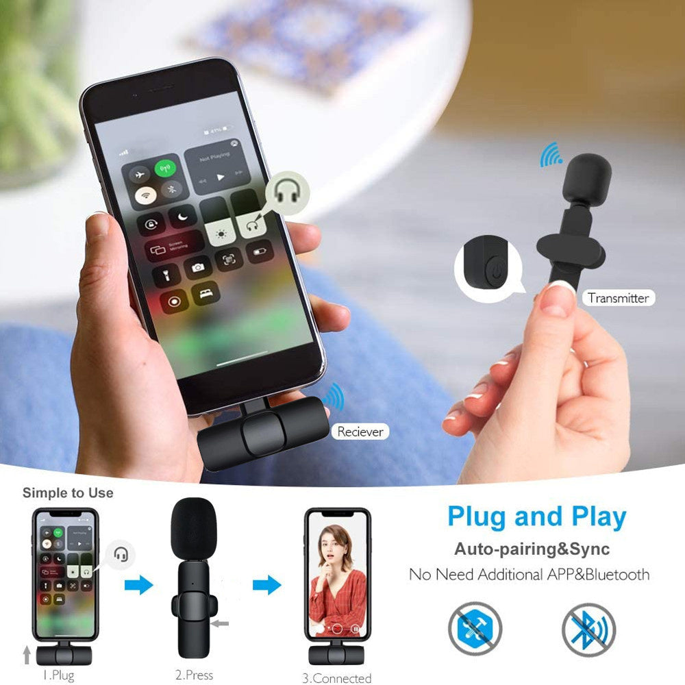 Wireless Mini Mic for iPhone and Android, Long Battery Life