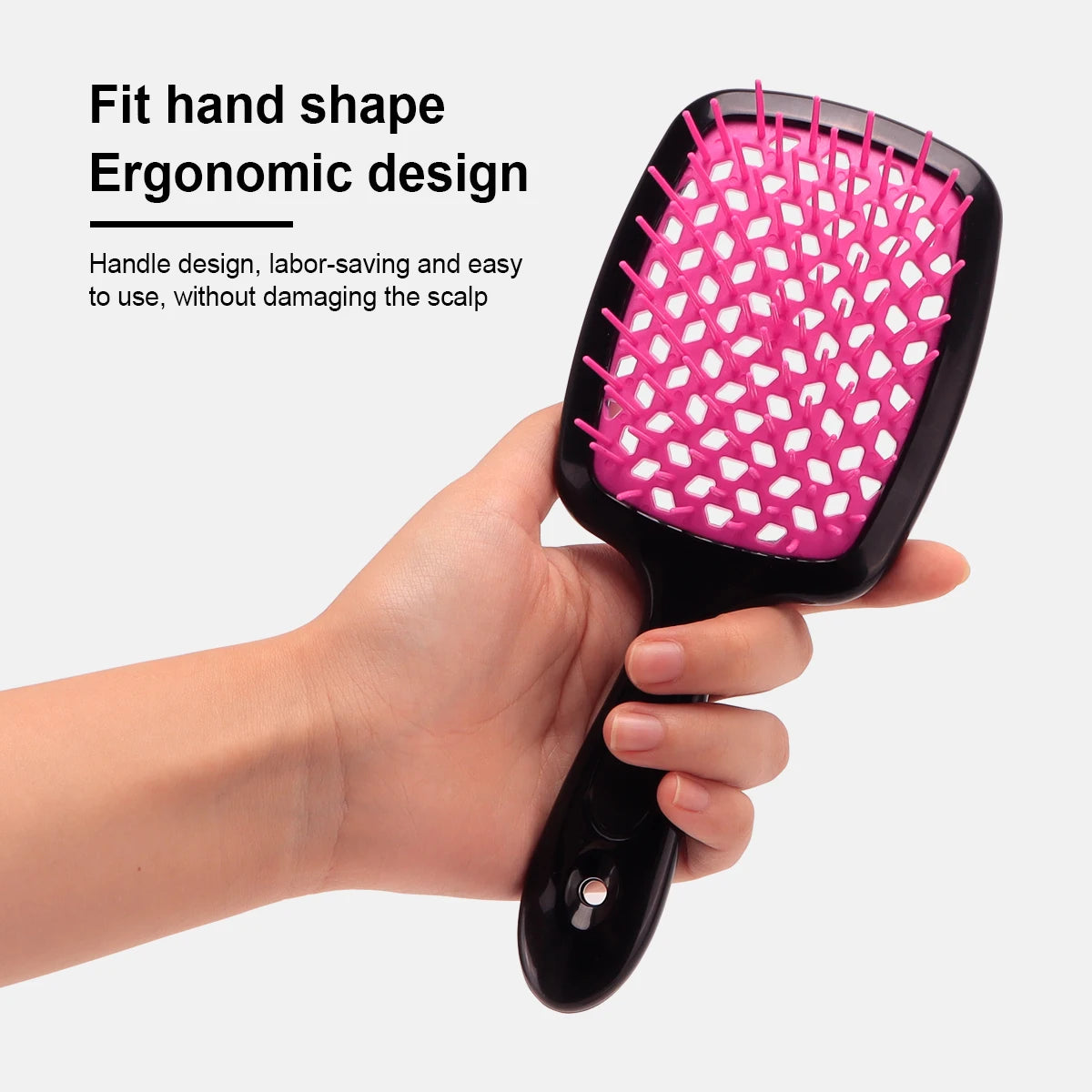 Hair Brush Massage Anti-Static Hollow Out Wet Curly Hair