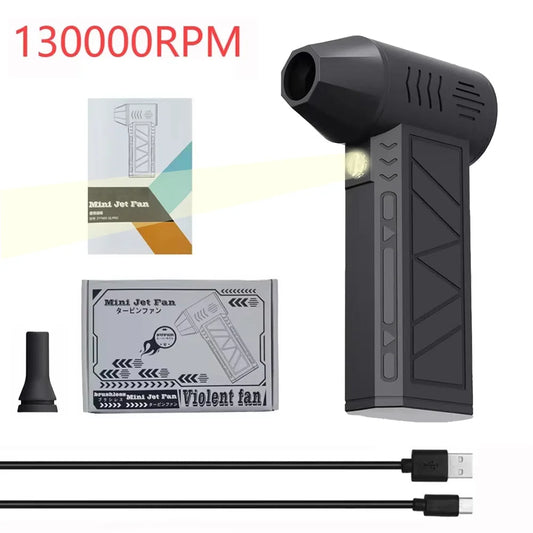 Mini Turbo Jet Fan Electric Air Duster with 1&3 Gear Adjustable Speed 130000RPM