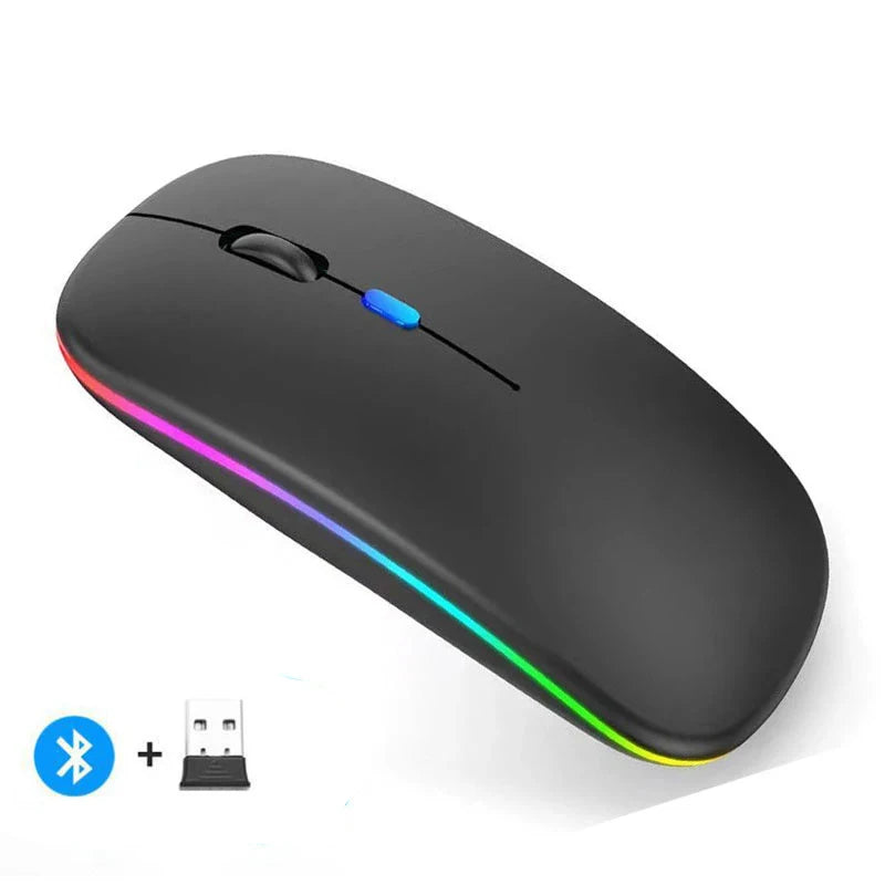 Rechargeable Wireless Mouse 2.4Ghz Dual Modes with Nano Receiver