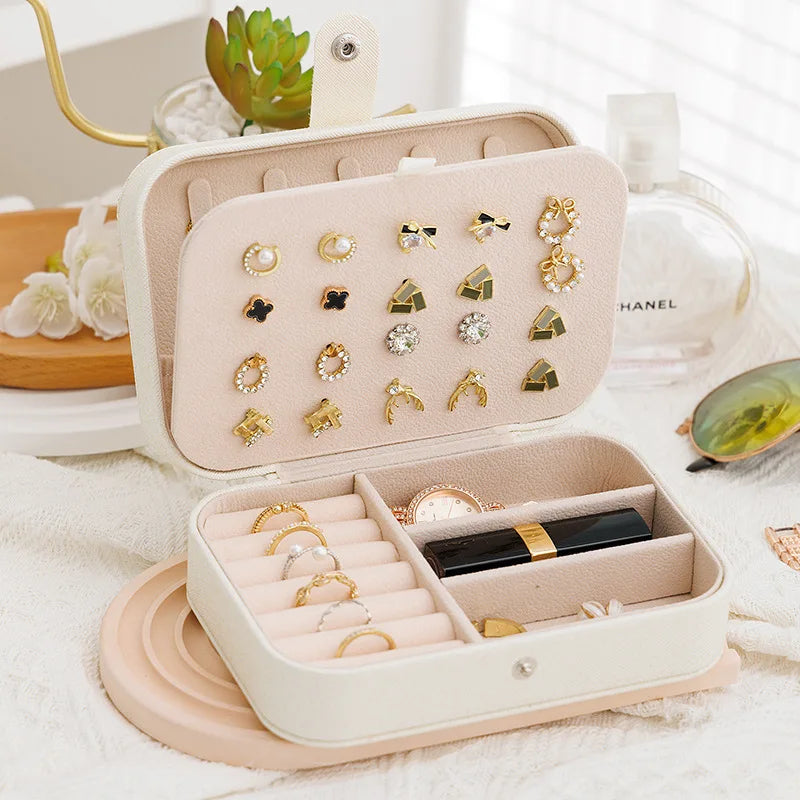 Portable Jewelry Storage Box Travel Organizer