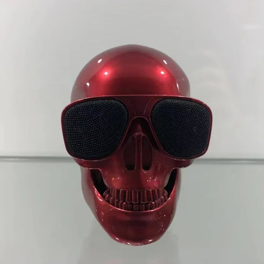 Portable Mini Bluetooth HD Stereo Skull Head Speaker