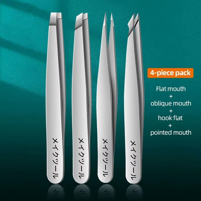 4Pcs Set Professional Tweezers Set