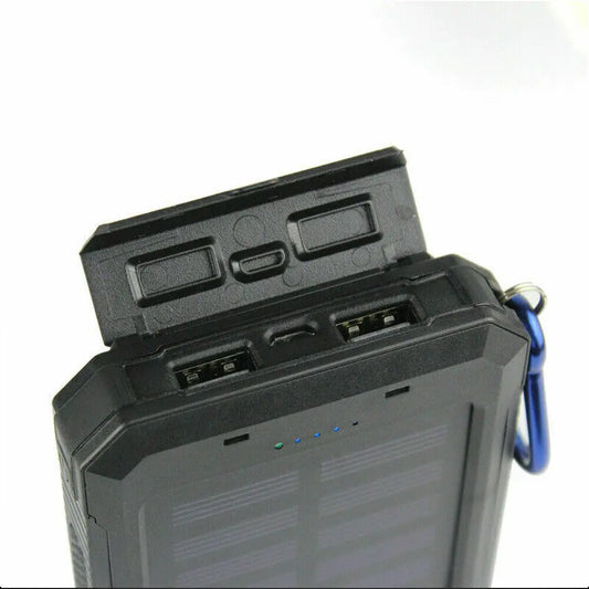 New 20000Mah Solar Power Bank, Waterproof Charging Bank 2Usb Led Battery Charger