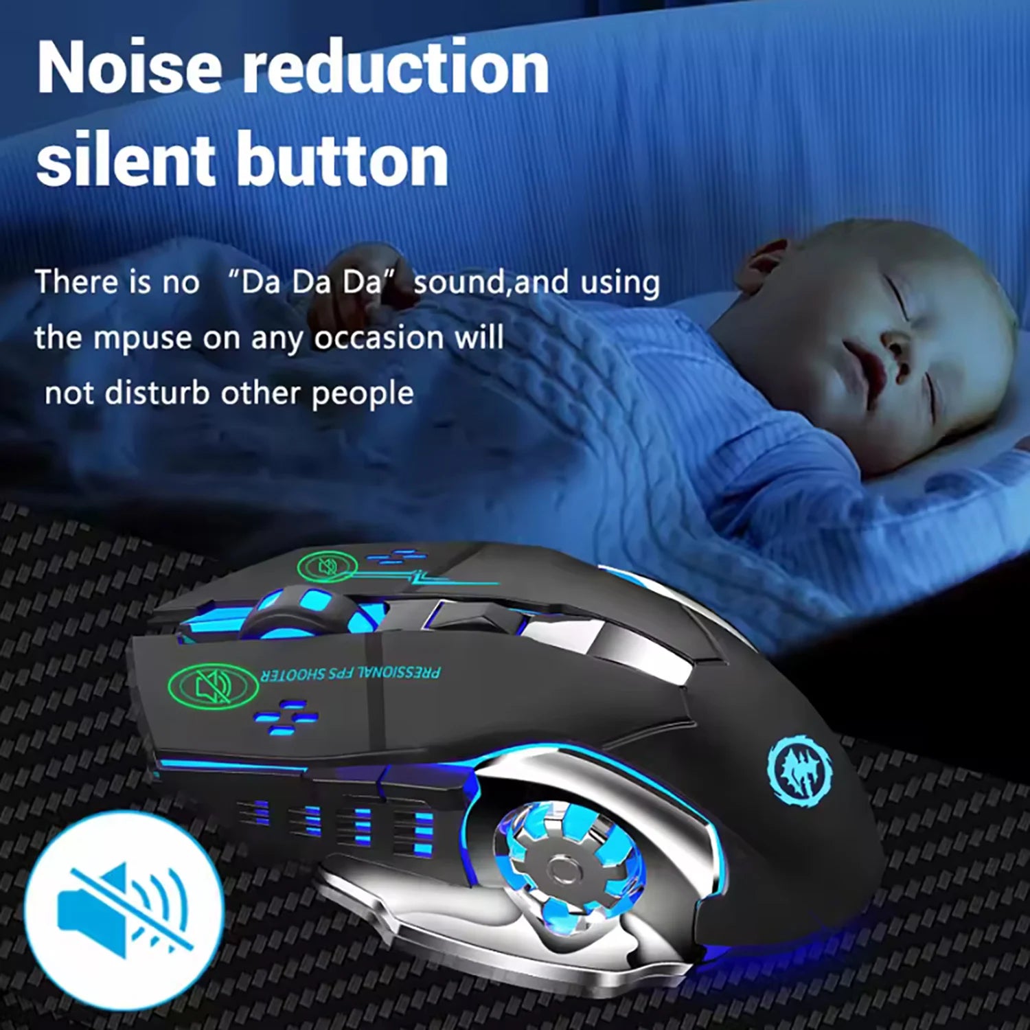 Rechargeable Wireless Gaming Mouse