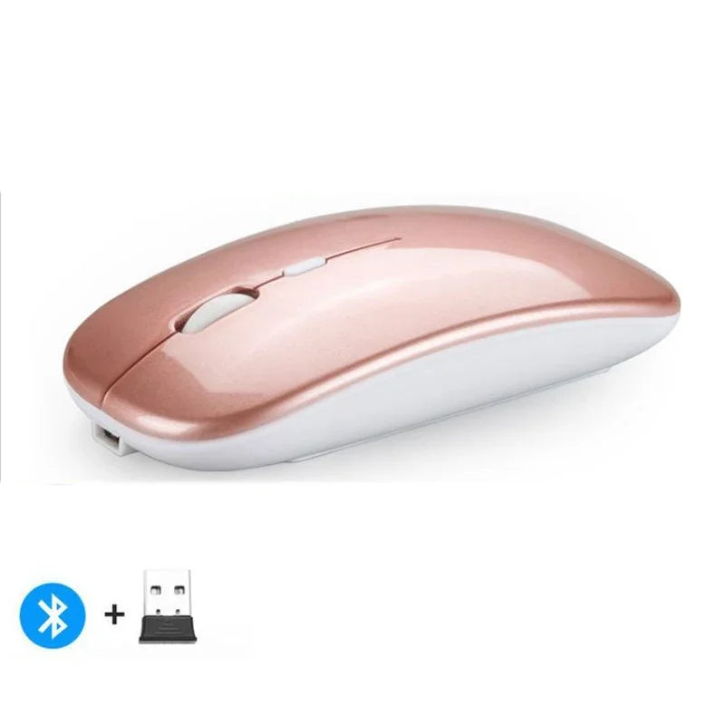 Rechargeable Wireless Mouse 2.4Ghz Dual Modes with Nano Receiver