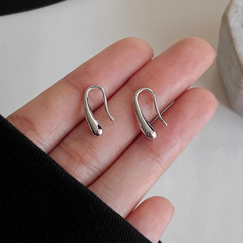 925 Sterling Silver Water Drop Shape Earrings