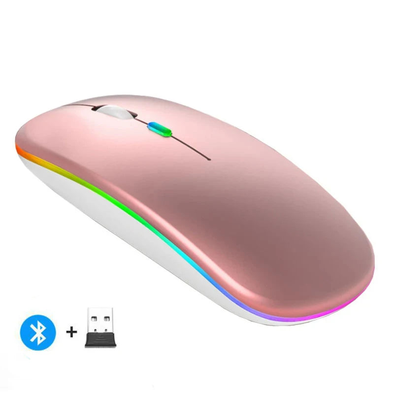 Rechargeable Wireless Mouse 2.4Ghz Dual Modes with Nano Receiver