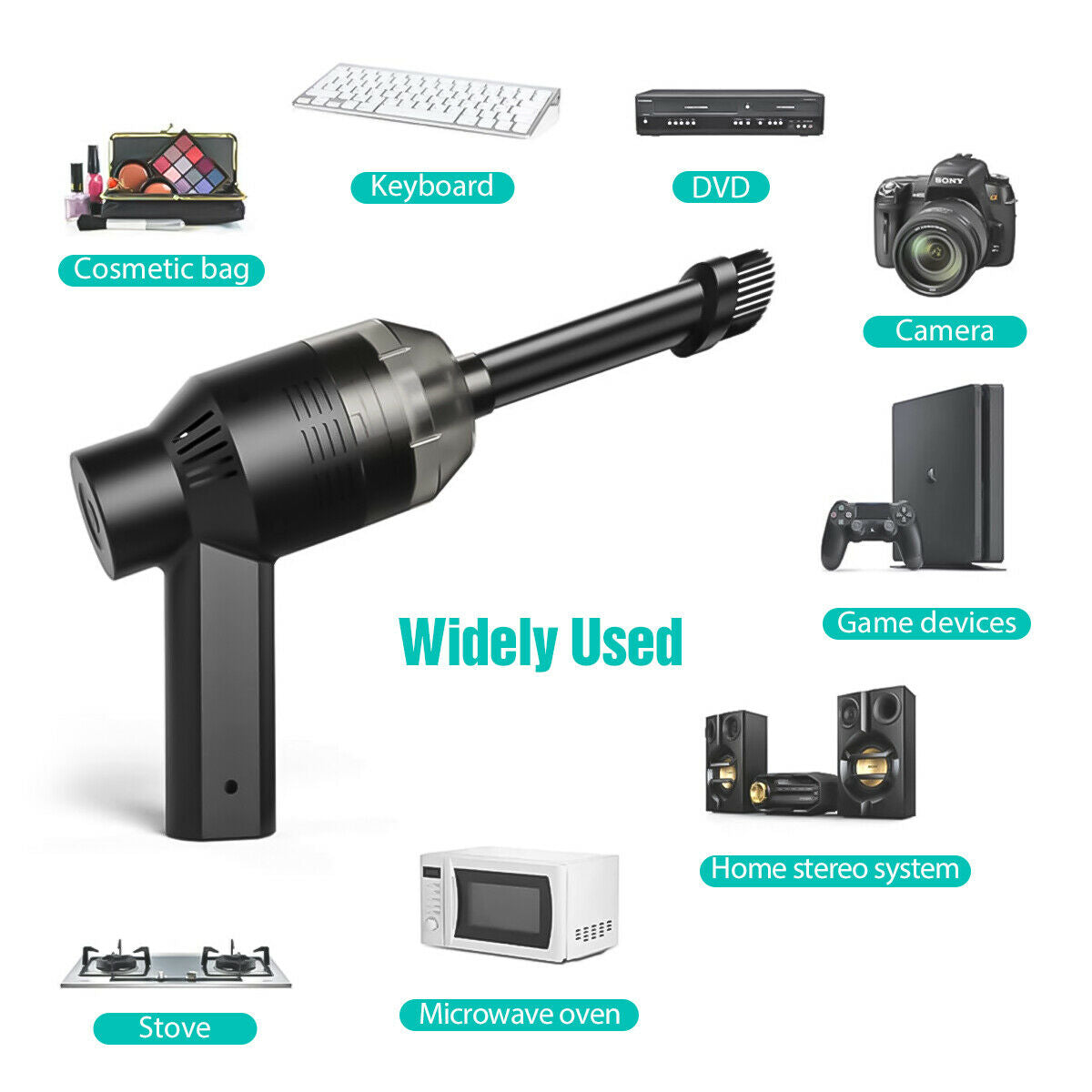 USB Keyboard Vacuum Cleaner Cordless Computer Cleaners Rechargeable with Cleaning Gel Auto for Car, Laptop, PC, Piano, Pet Dust, Etc.