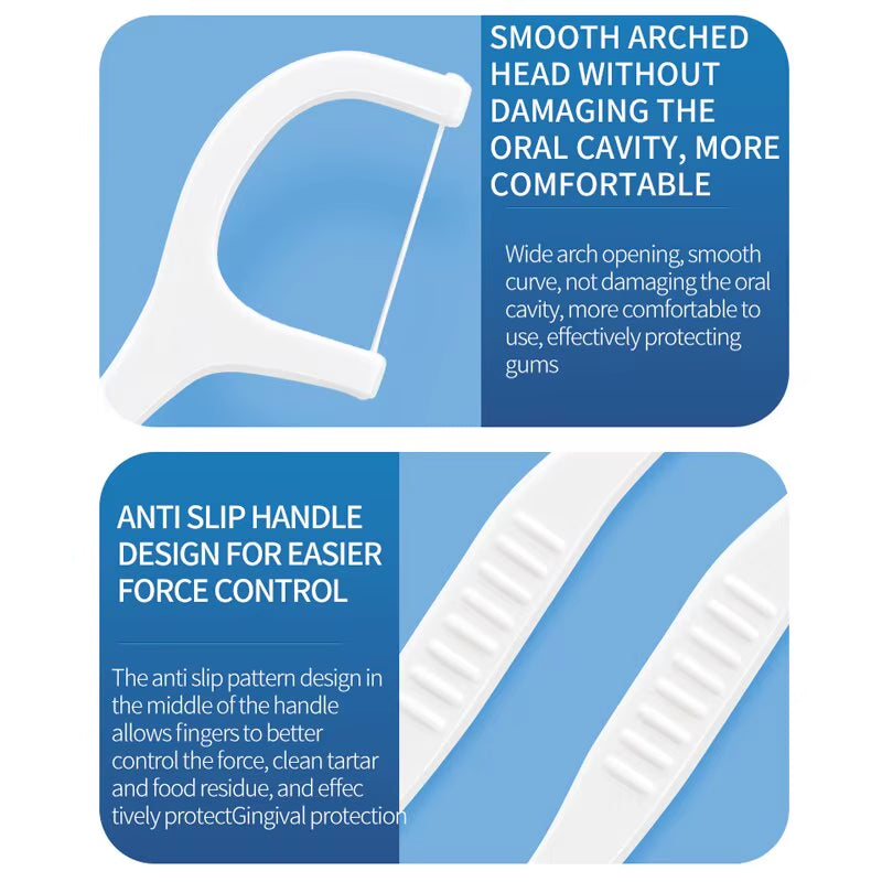 200Pcs Dental Floss and Plastic Toothpicks for One-Time Cleaning of Dental Gaps