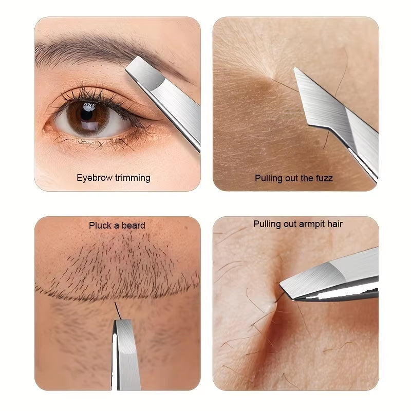 4Pcs Set Professional Tweezers Set