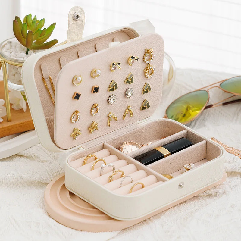Portable Jewelry Storage Box Travel Organizer