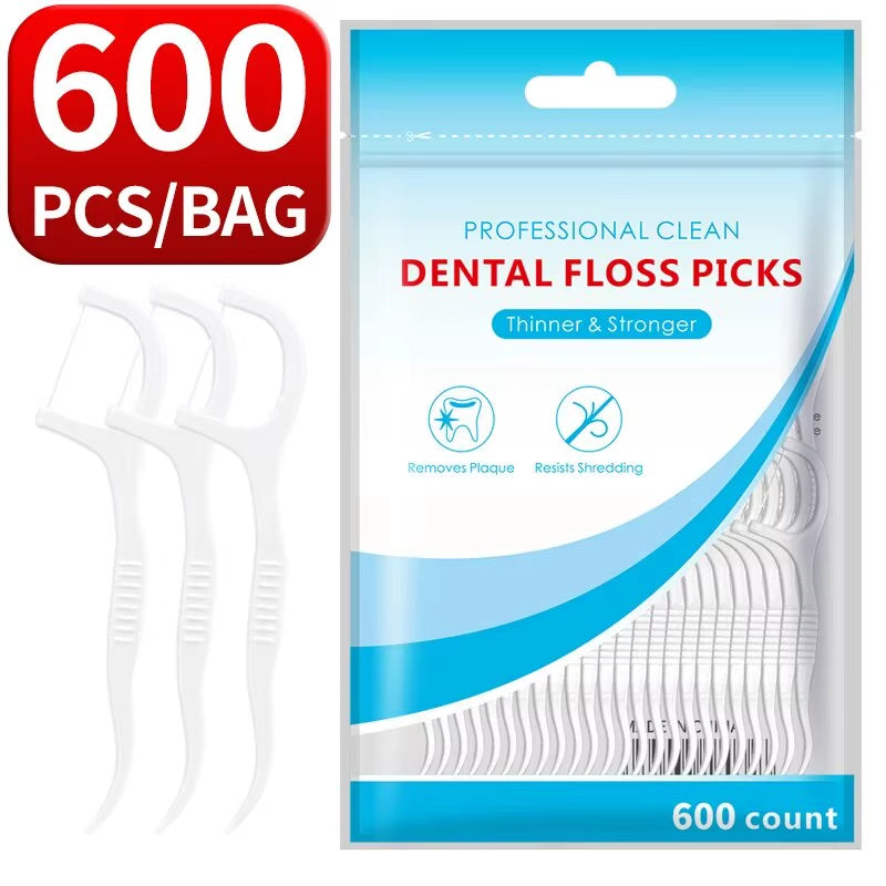 200Pcs Dental Floss and Plastic Toothpicks for One-Time Cleaning of Dental Gaps