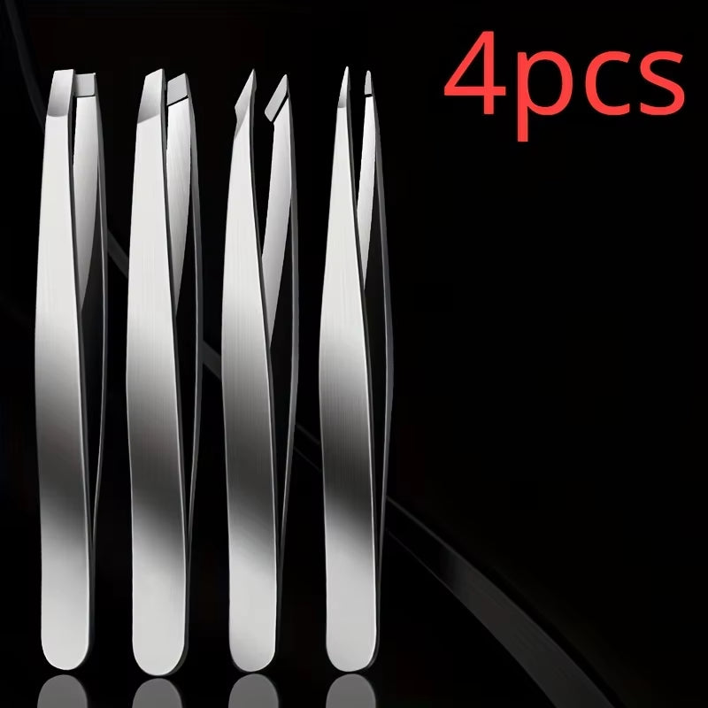 4Pcs Set Professional Tweezers Set