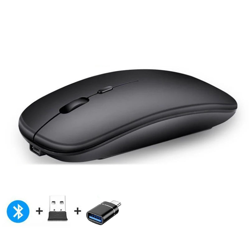 Rechargeable Wireless Mouse 2.4Ghz Dual Modes with Nano Receiver