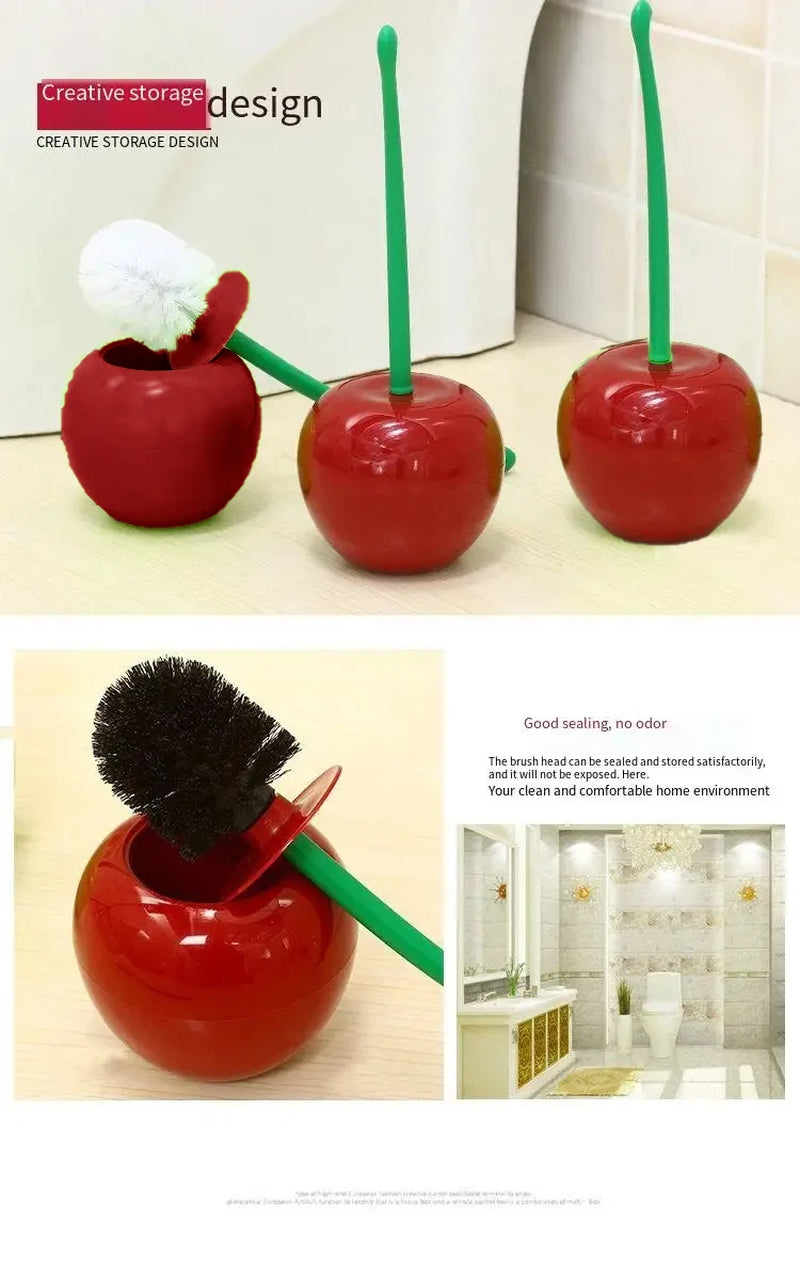 1Pc Red Toilet Brush Lovely Cherry Shape
