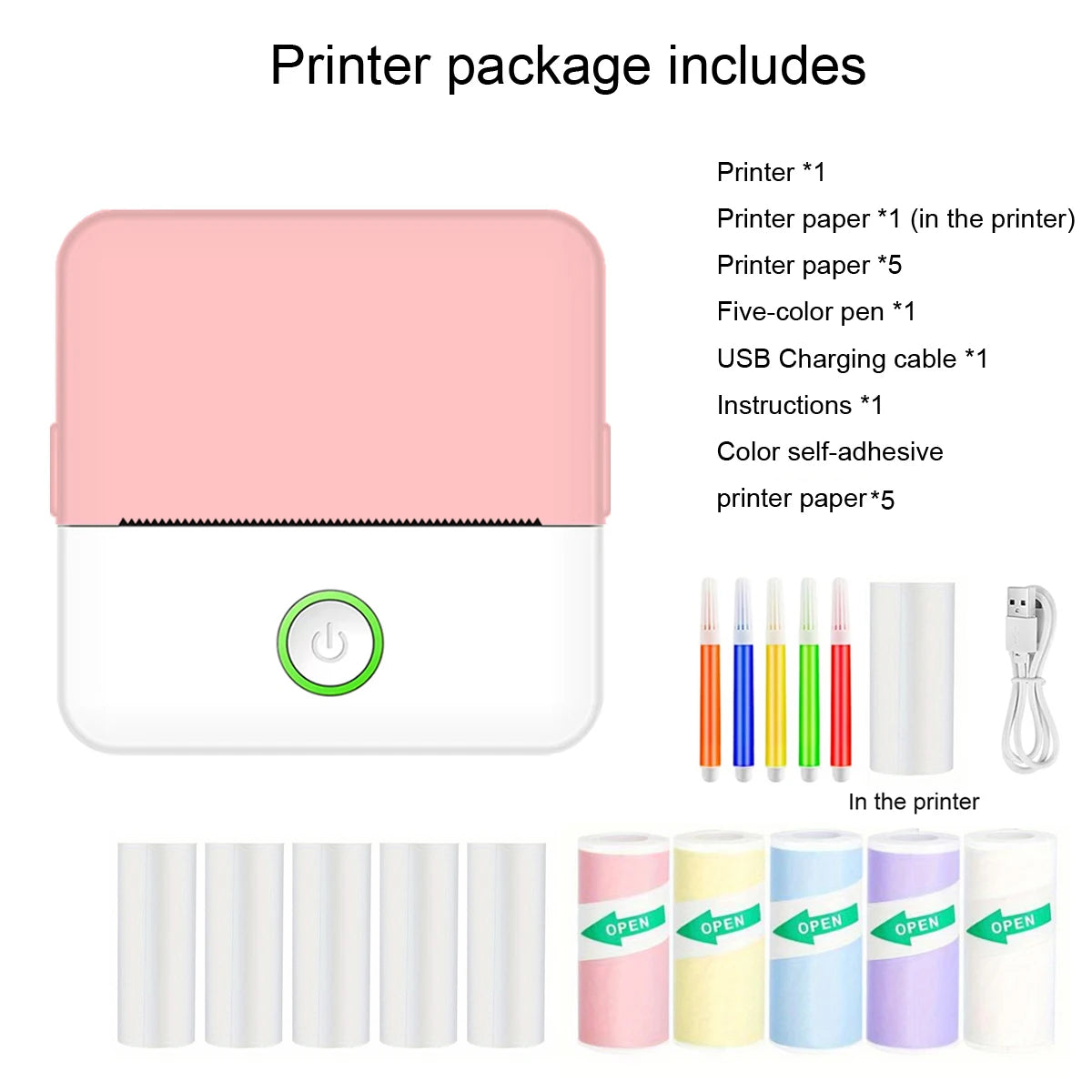 Mini Inkless Printer