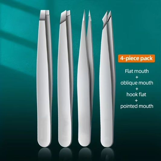 4Pcs Set Professional Tweezers Set