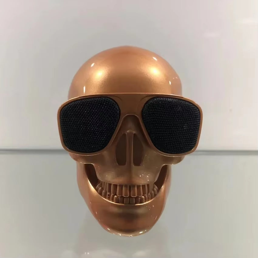 Portable Mini Bluetooth HD Stereo Skull Head Speaker