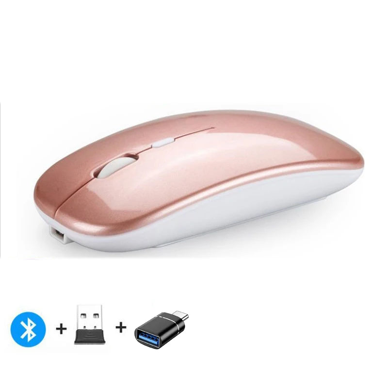 Rechargeable Wireless Mouse 2.4Ghz Dual Modes with Nano Receiver