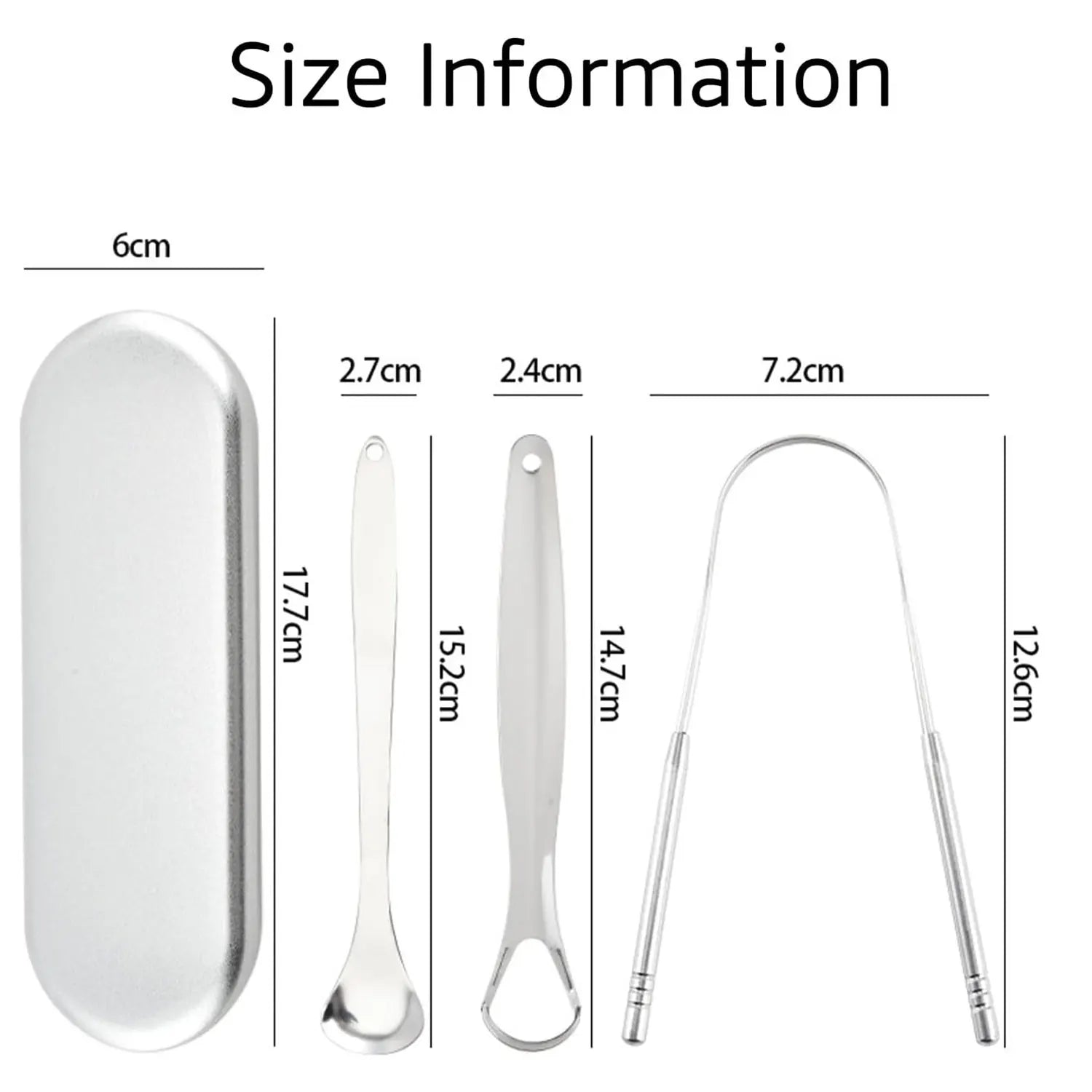 Premium 1Pcs/3Pcs Metal Tongue Scraper Cleaner for Adults & Kids