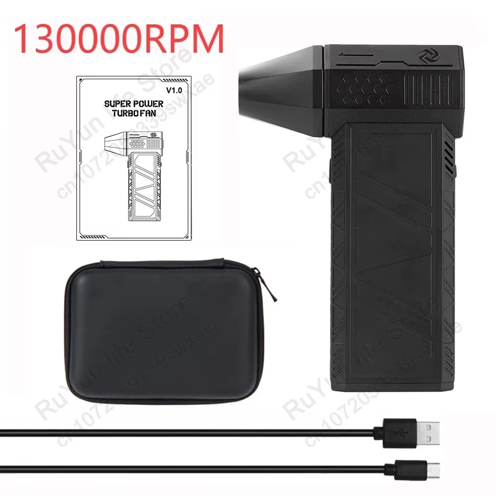 Mini Turbo Jet Fan Electric Air Duster with 1&3 Gear Adjustable Speed 130000RPM