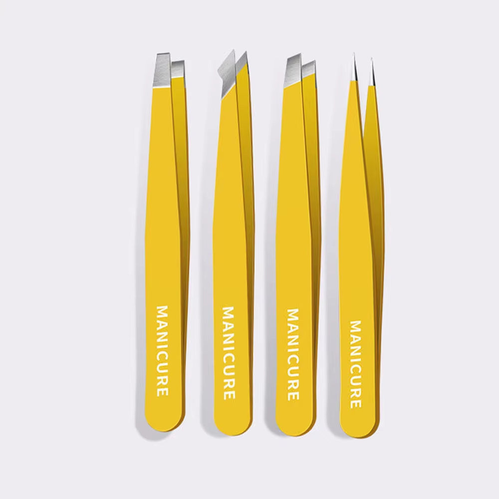 4Pcs Set Professional Tweezers Set