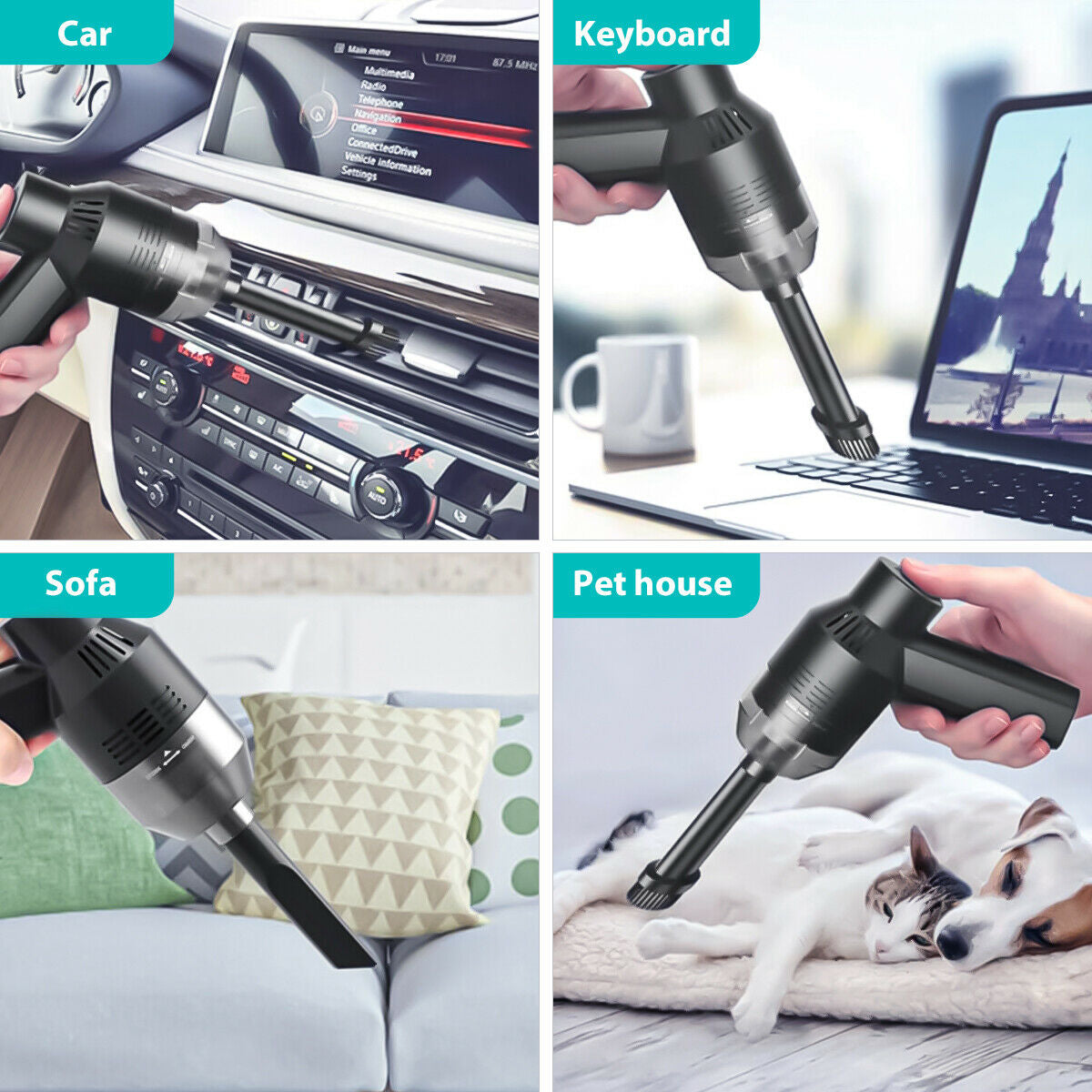 USB Keyboard Vacuum Cleaner Cordless Computer Cleaners Rechargeable with Cleaning Gel Auto for Car, Laptop, PC, Piano, Pet Dust, Etc.