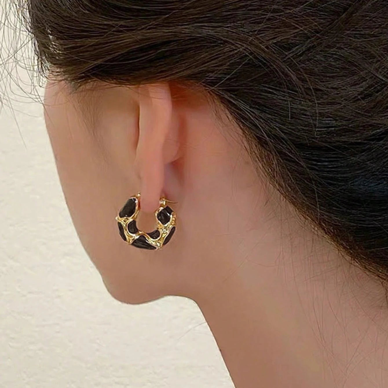 Leopard Print U-Shaped Ear Buckle Earrings Party and Daily Wear Fashion