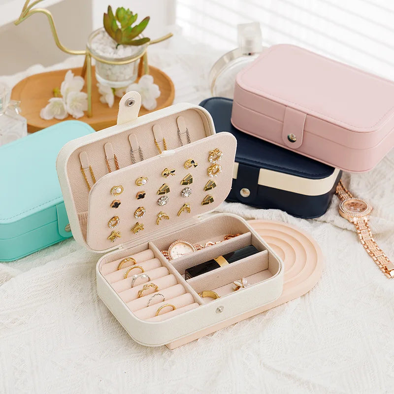 Portable Jewelry Storage Box Travel Organizer