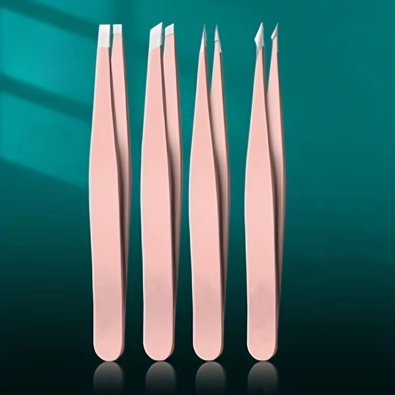 4Pcs Set Professional Tweezers Set
