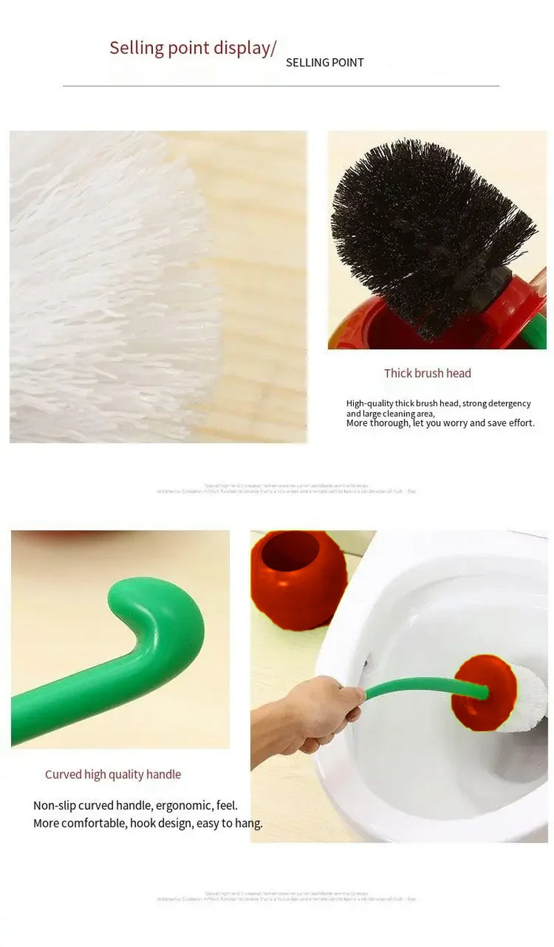 1Pc Red Toilet Brush Lovely Cherry Shape