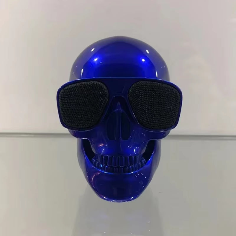 Portable Mini Bluetooth HD Stereo Skull Head Speaker