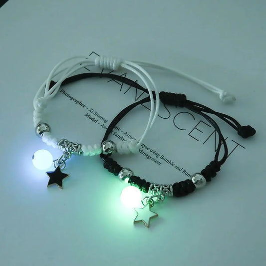 2PC Fashion Luminous Beads Bracelet