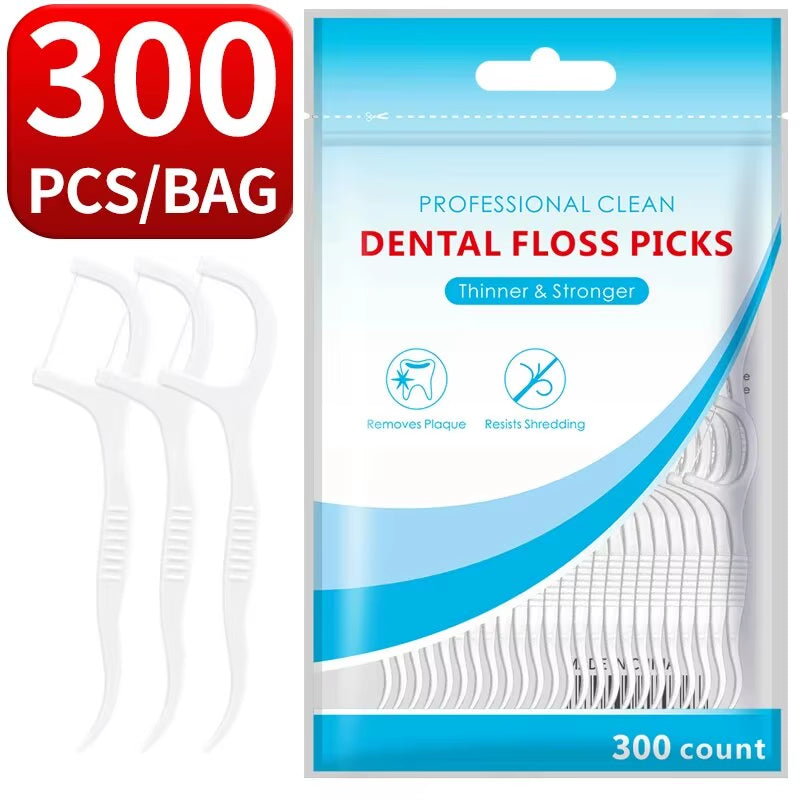 200Pcs Dental Floss and Plastic Toothpicks for One-Time Cleaning of Dental Gaps