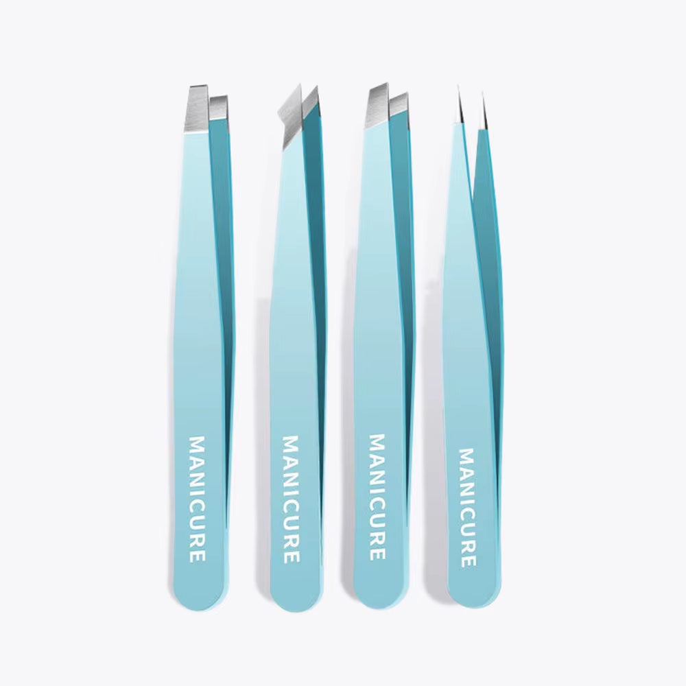 4Pcs Set Professional Tweezers Set