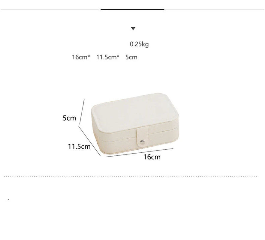 Portable Jewelry Storage Box Travel Organizer
