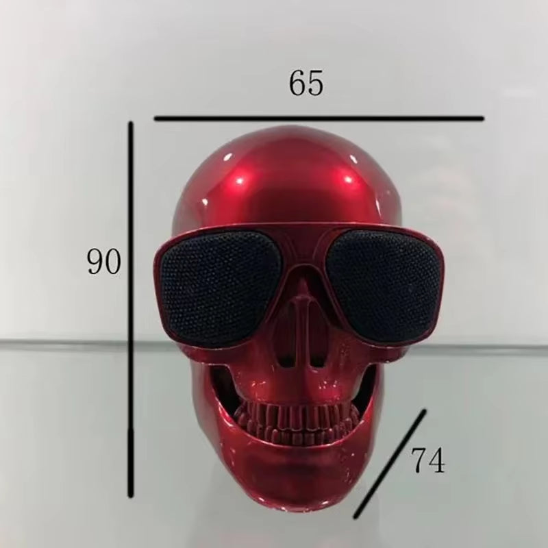 Portable Mini Bluetooth HD Stereo Skull Head Speaker