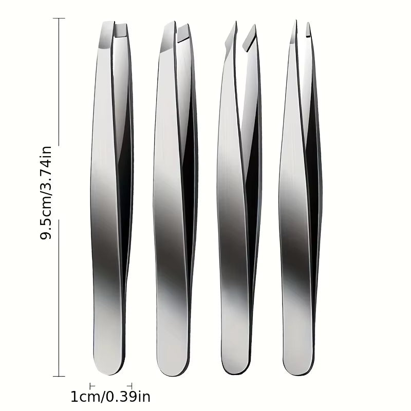4Pcs Set Professional Tweezers Set