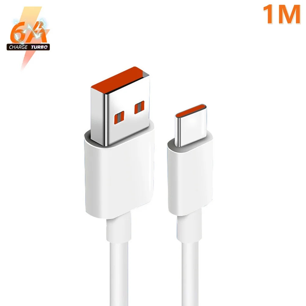 6A Usb Type C Cable Charger 120W Turbo Fast Charging